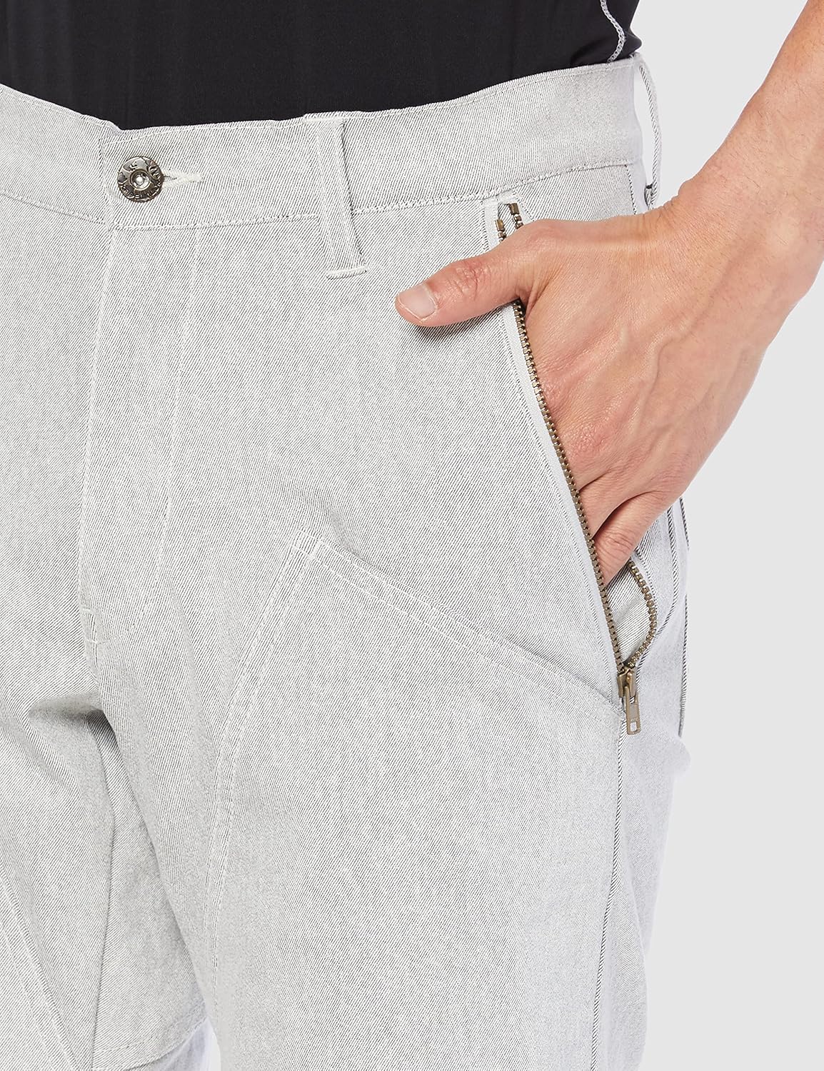 KAPELMUUR　ストレッチハーフパンツホワイトグレーkphp039 M KAPELMUURストレッチハーフパンツホワイトグレーkphp039 M